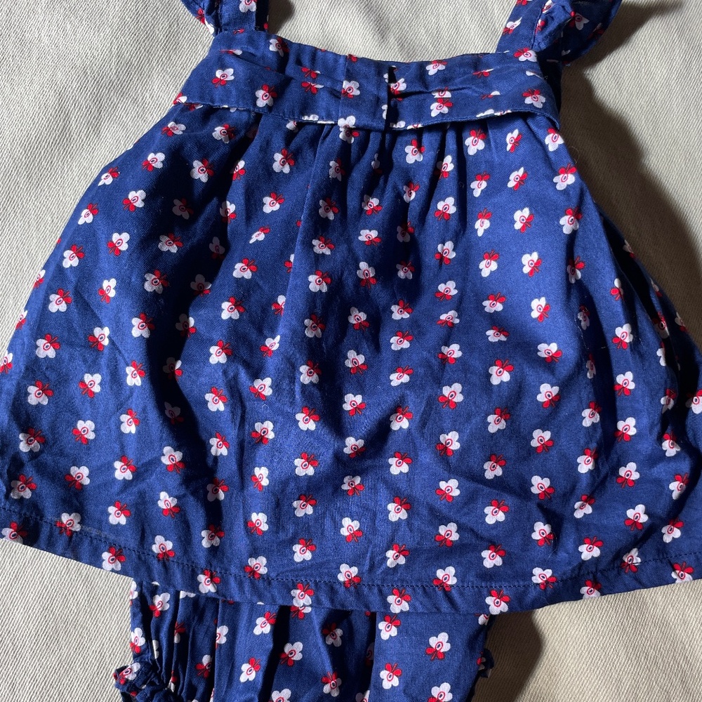 Janie and Jack navy two-piece romper